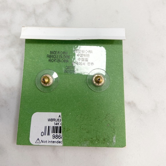 Kate Spade | Gold bow earrings with rhinestones - Picture 3 of 4